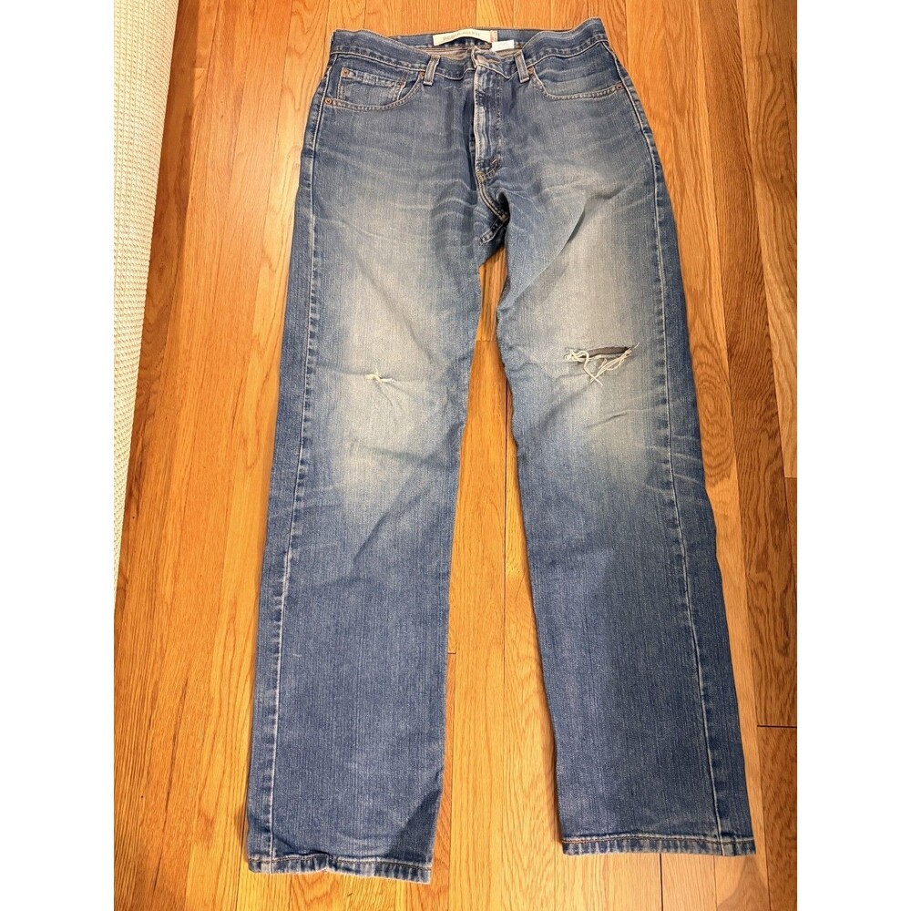 Vintage Levi's 505 Orange Tab Denim Jeans 34x32 Straight Leg Medium Wash 90s
